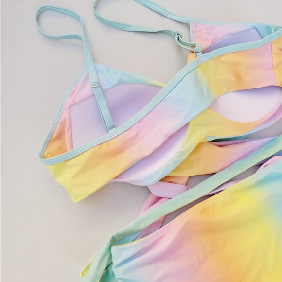 Women's Wrap Front High Waisted Bikini Set Two Pieces Bathing Suit Size XL - Picture 7 of 8